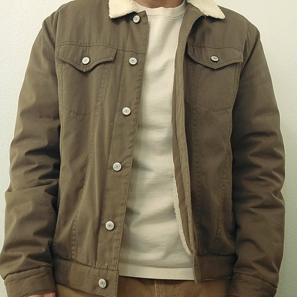 Rails McKinley Jacket. Men. Olive Green. Large. Sherpa Fleece.